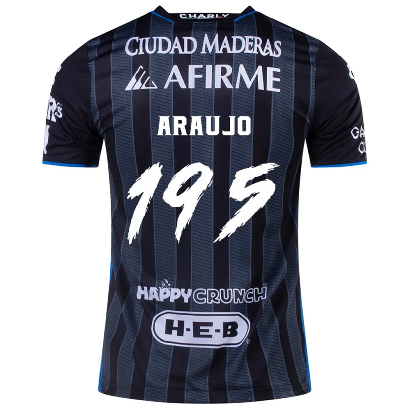 Danxen Kvinnor Diego Araujo #195 Vit Svart Bortatröja Matchtröjor 2024/25 Tröjor T-Tröja