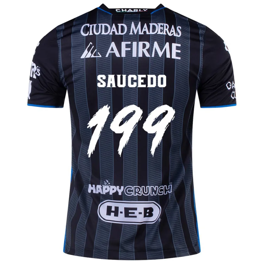 Danxen Kvinnor Christian Saucedo #199 Vit Svart Bortatröja Matchtröjor 2024/25 Tröjor T-Tröja