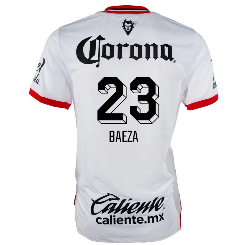 Danxen Kvinnor Claudio Baeza #23 Vit Röd Bortatröja Matchtröjor 2024/25 Tröjor T-Tröja