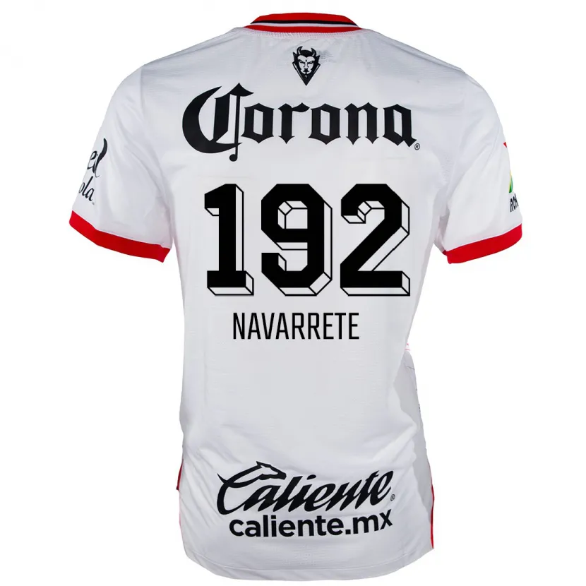 Danxen Kvinnor Luis Navarrete #192 Vit Röd Bortatröja Matchtröjor 2024/25 Tröjor T-Tröja