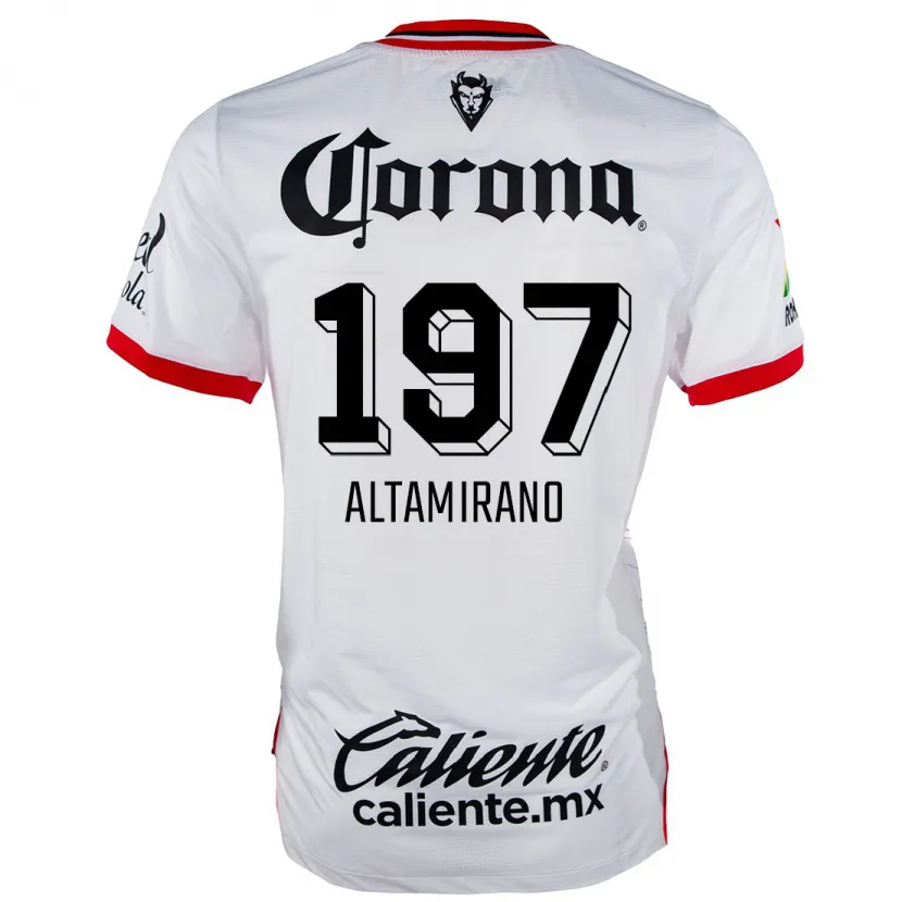 Danxen Kvinnor Óscar Altamirano #197 Vit Röd Bortatröja Matchtröjor 2024/25 Tröjor T-Tröja