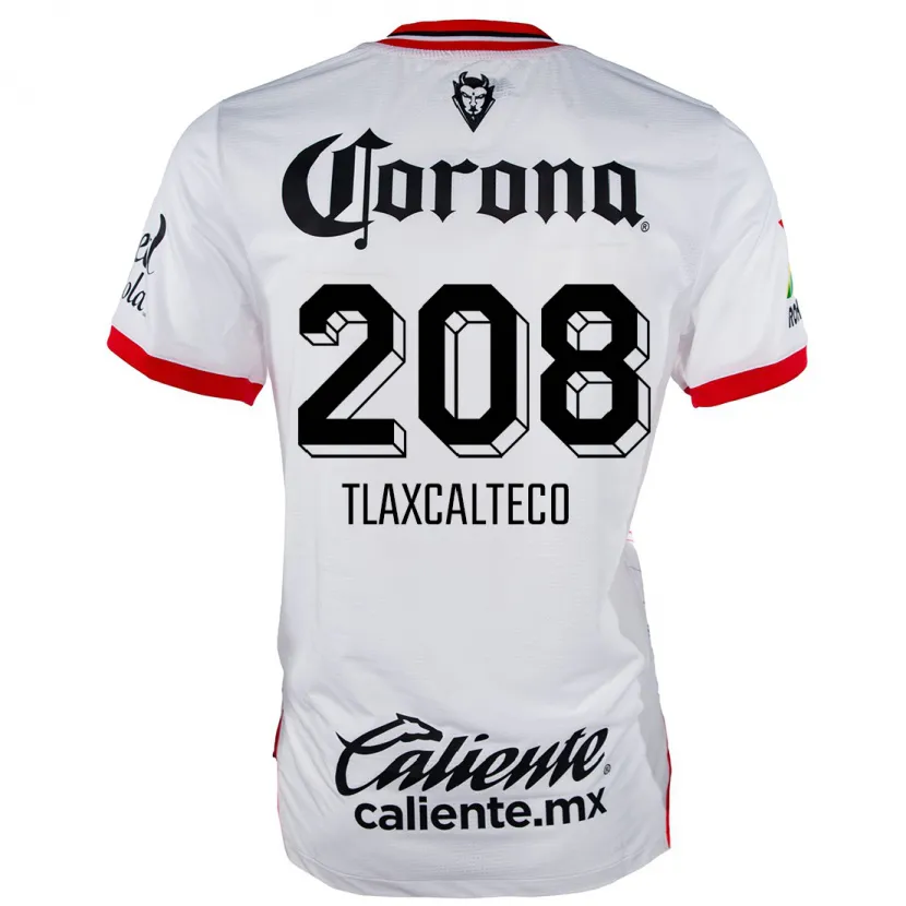 Danxen Kvinnor Sait Tlaxcalteco #208 Vit Röd Bortatröja Matchtröjor 2024/25 Tröjor T-Tröja
