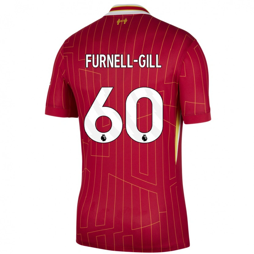 Danxen Barn Luca Furnell-Gill #60 Röd Gul Vit Hemmatröja Matchtröjor 2024/25 Tröjor T-Tröja