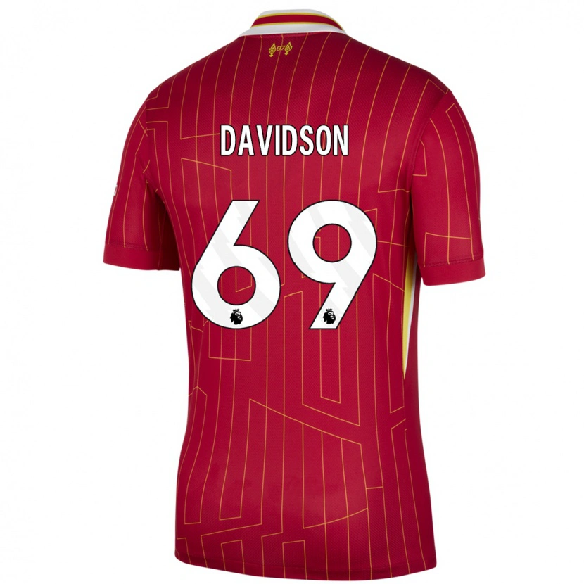 Danxen Barn Josh Davidson #69 Röd Gul Vit Hemmatröja Matchtröjor 2024/25 Tröjor T-Tröja