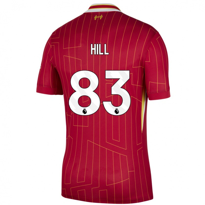 Danxen Barn Thomas Hill #83 Röd Gul Vit Hemmatröja Matchtröjor 2024/25 Tröjor T-Tröja