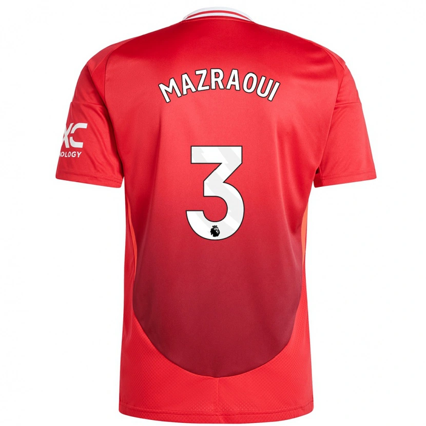 Danxen Barn Noussair Mazraoui #3 Klarröd Hemmatröja Matchtröjor 2024/25 Tröjor T-Tröja