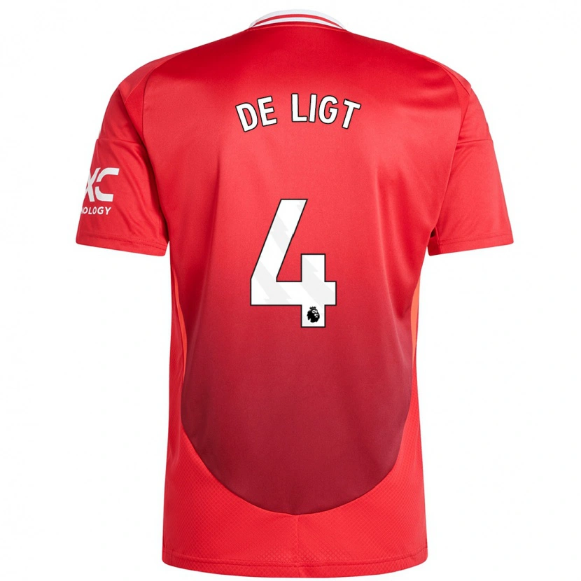 Danxen Barn Matthijs De Ligt #4 Klarröd Hemmatröja Matchtröjor 2024/25 Tröjor T-Tröja