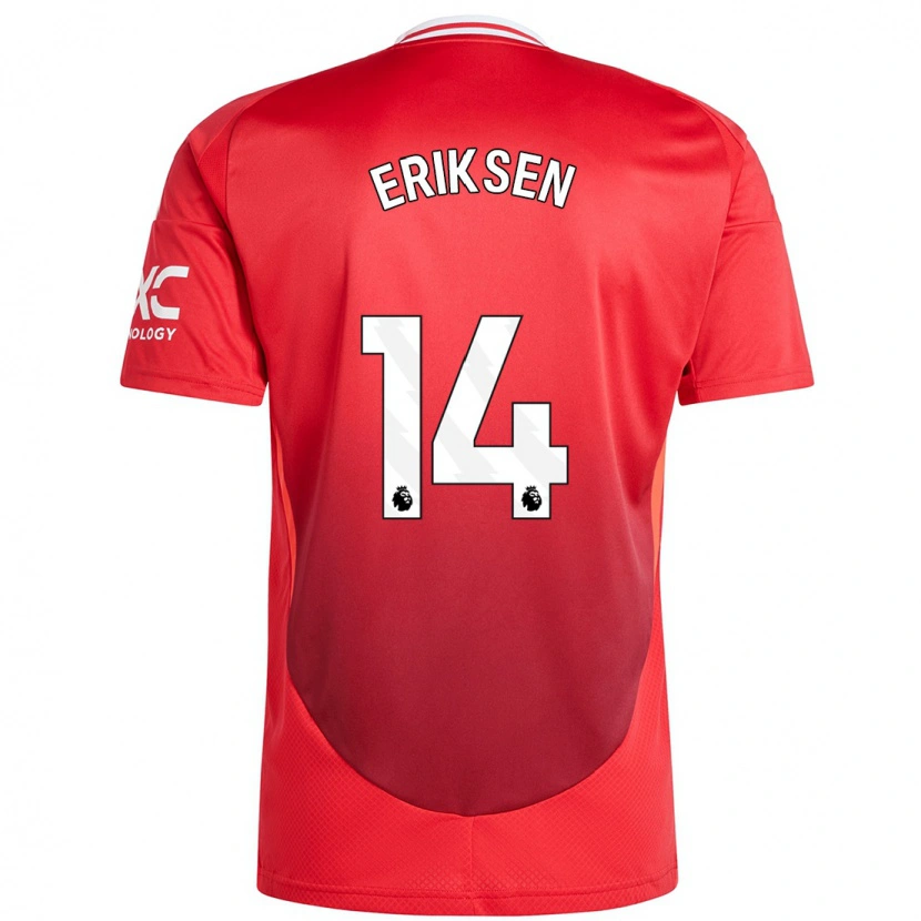 Danxen Barn Christian Eriksen #14 Klarröd Hemmatröja Matchtröjor 2024/25 Tröjor T-Tröja