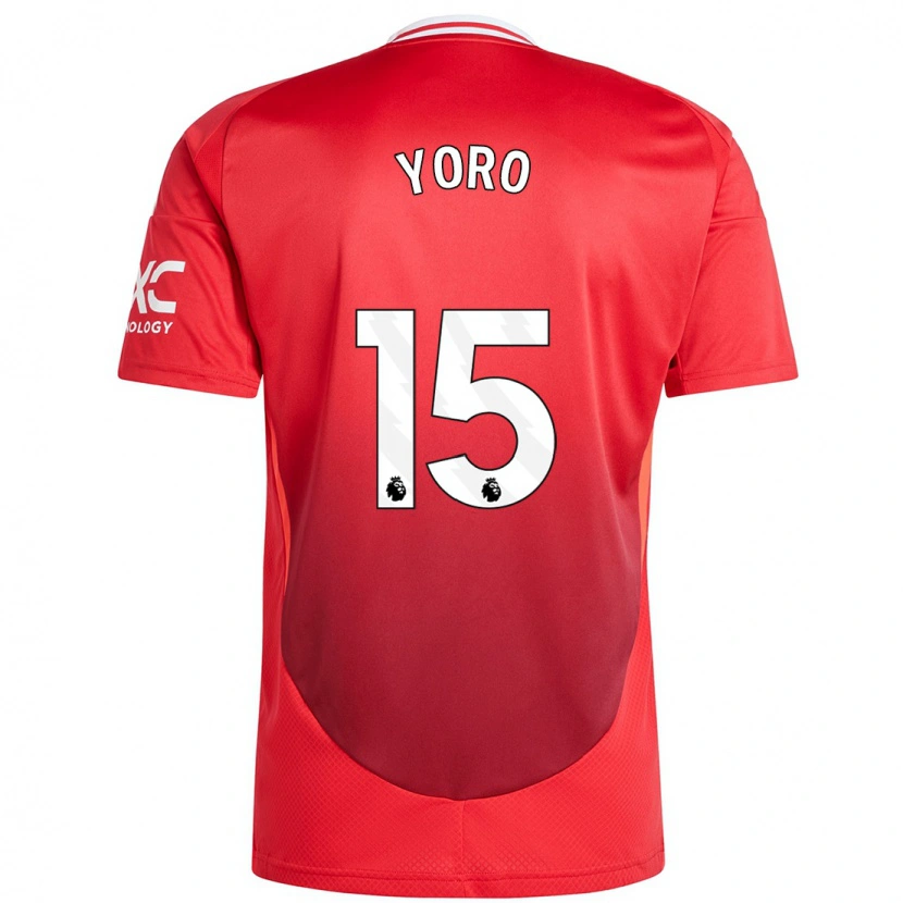 Danxen Barn Leny Yoro #15 Klarröd Hemmatröja Matchtröjor 2024/25 Tröjor T-Tröja