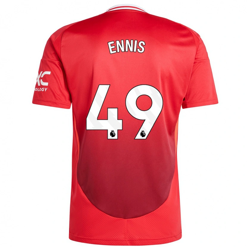 Danxen Barn Ethan Ennis #49 Klarröd Hemmatröja Matchtröjor 2024/25 Tröjor T-Tröja