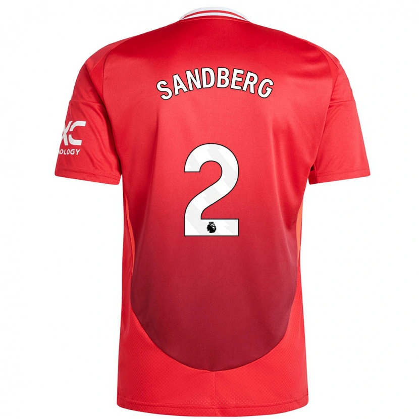 Danxen Barn Anna Sandberg #2 Klarröd Hemmatröja Matchtröjor 2024/25 Tröjor T-Tröja