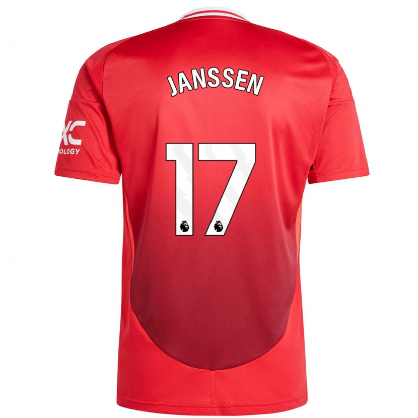 Danxen Barn Dominique Janssen #17 Klarröd Hemmatröja Matchtröjor 2024/25 Tröjor T-Tröja