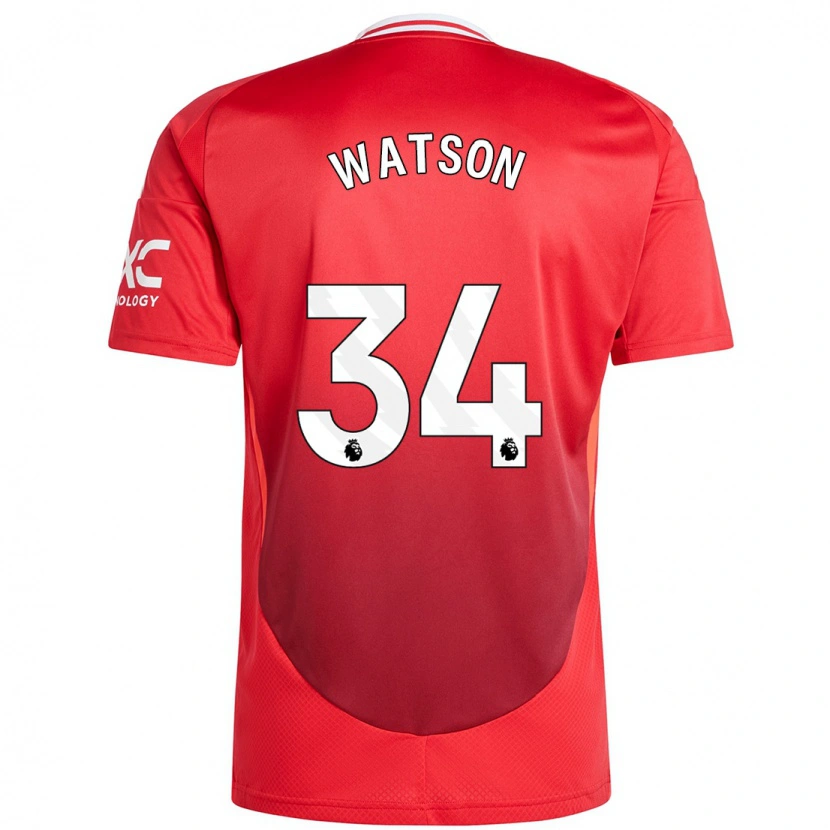 Danxen Barn Emma Watson #34 Klarröd Hemmatröja Matchtröjor 2024/25 Tröjor T-Tröja