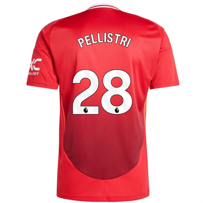 Danxen Barn Facundo Pellistri #28 Klarröd Hemmatröja Matchtröjor 2024/25 Tröjor T-Tröja