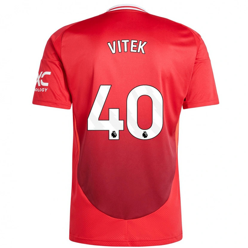 Danxen Barn Radek Vitek #40 Klarröd Hemmatröja Matchtröjor 2024/25 Tröjor T-Tröja