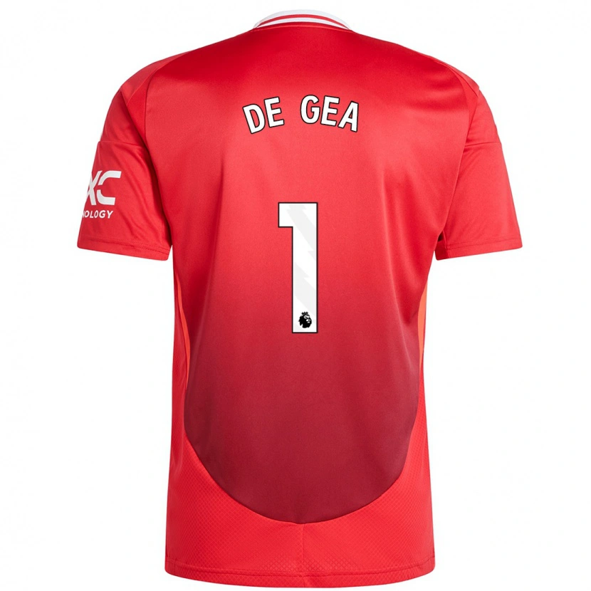 Danxen Barn David De Gea #1 Klarröd Hemmatröja Matchtröjor 2024/25 Tröjor T-Tröja