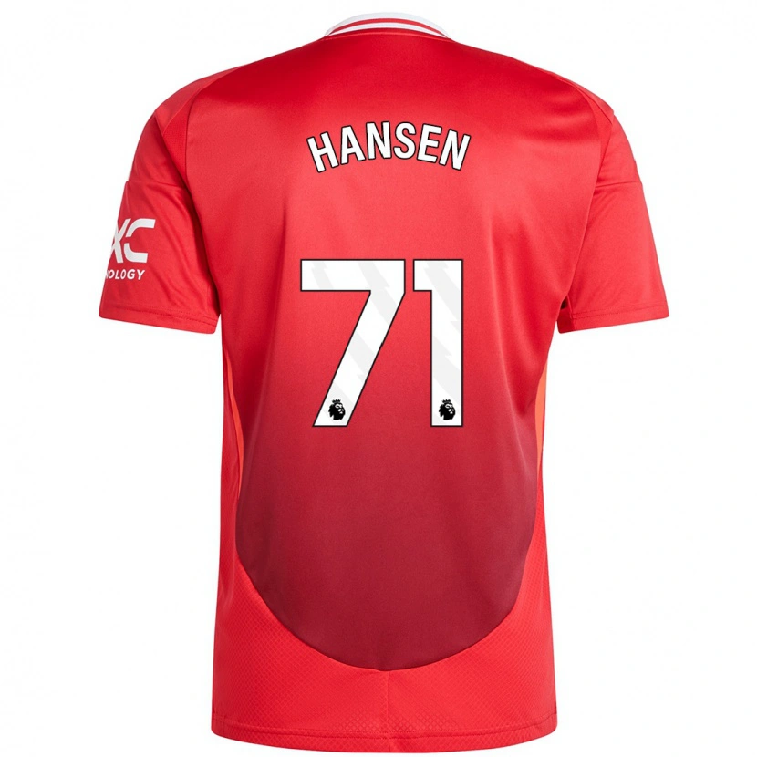 Danxen Barn Isak Hansen-Aaroen #71 Klarröd Hemmatröja Matchtröjor 2024/25 Tröjor T-Tröja