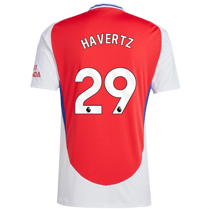 Danxen Barn Kai Havertz #29 Röd Vit Hemmatröja Matchtröjor 2024/25 Tröjor T-Tröja