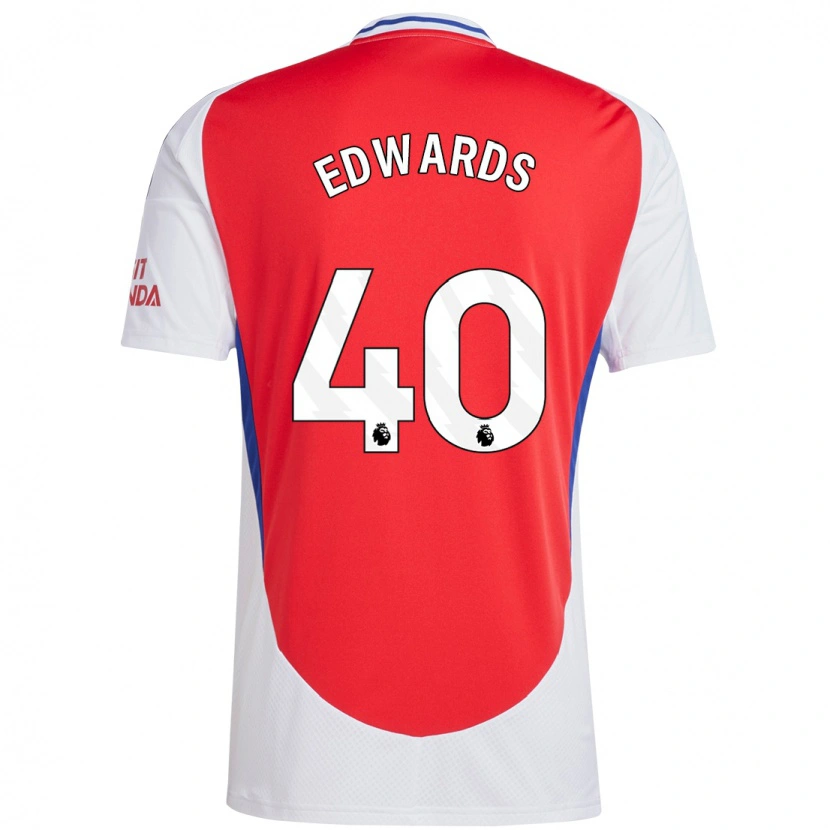 Danxen Barn Khayon Edwards #40 Röd Vit Hemmatröja Matchtröjor 2024/25 Tröjor T-Tröja