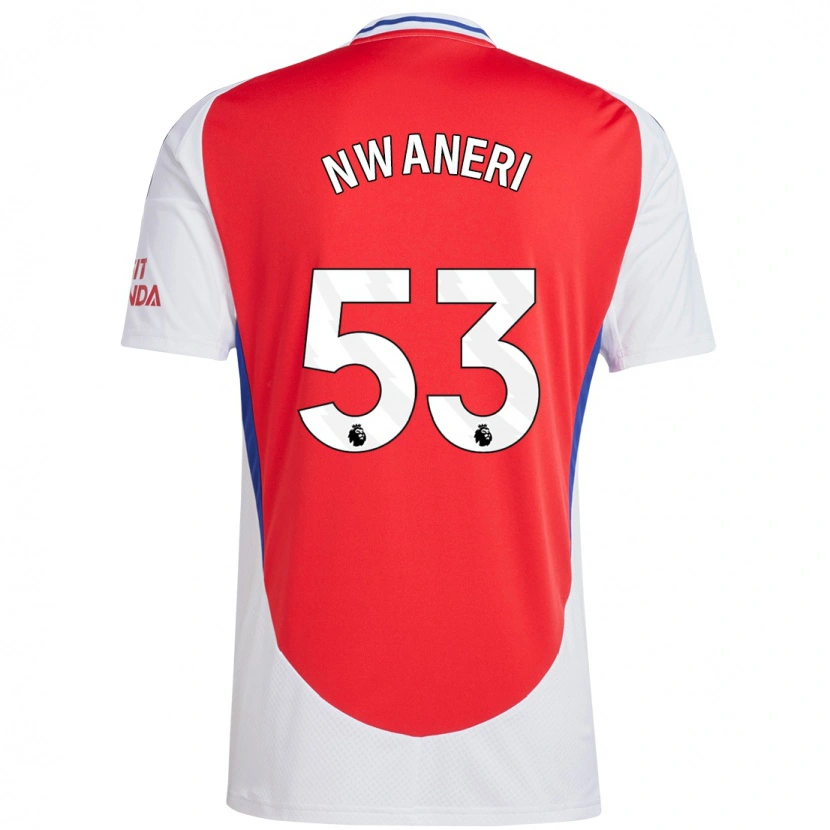 Danxen Barn Ethan Nwaneri #53 Röd Vit Hemmatröja Matchtröjor 2024/25 Tröjor T-Tröja