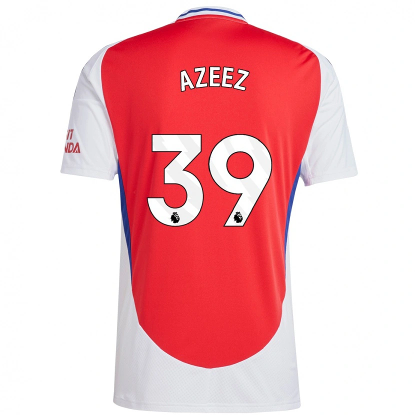 Danxen Barn Miguel Azeez #39 Röd Vit Hemmatröja Matchtröjor 2024/25 Tröjor T-Tröja