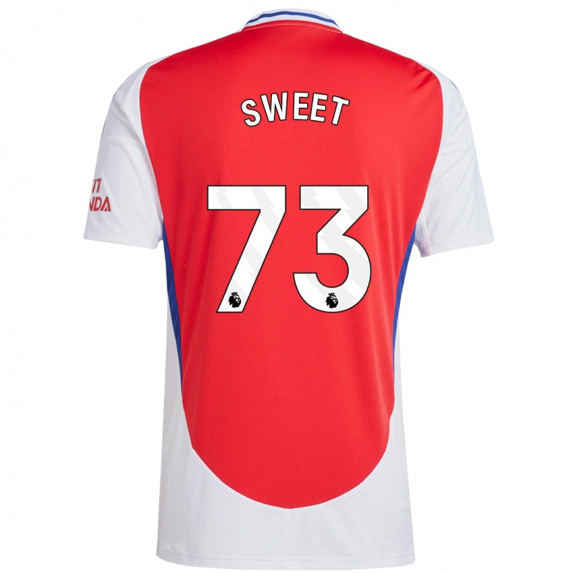 Danxen Barn James Sweet #73 Röd Vit Hemmatröja Matchtröjor 2024/25 Tröjor T-Tröja