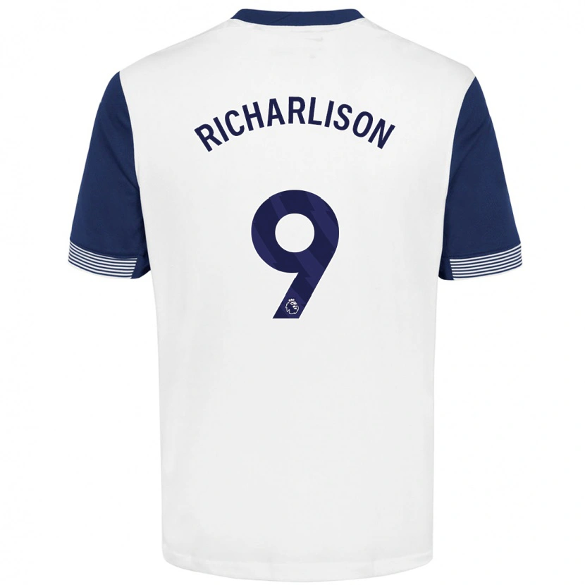 Danxen Barn Richarlison #9 Vit Blå Hemmatröja Matchtröjor 2024/25 Tröjor T-Tröja