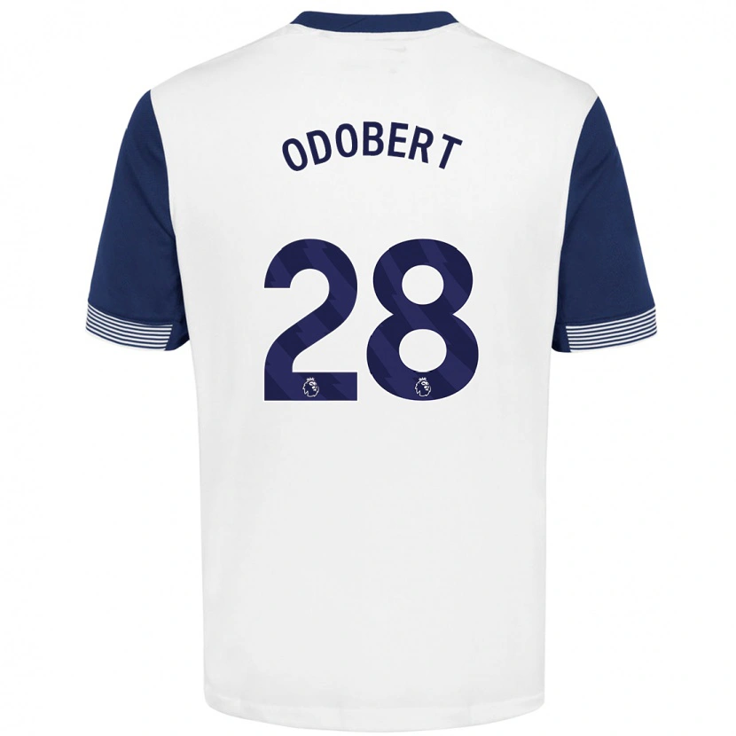 Danxen Barn Wilson Odobert #28 Vit Blå Hemmatröja Matchtröjor 2024/25 Tröjor T-Tröja