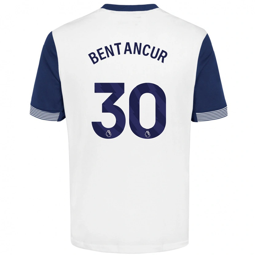Danxen Barn Rodrigo Bentancur #30 Vit Blå Hemmatröja Matchtröjor 2024/25 Tröjor T-Tröja