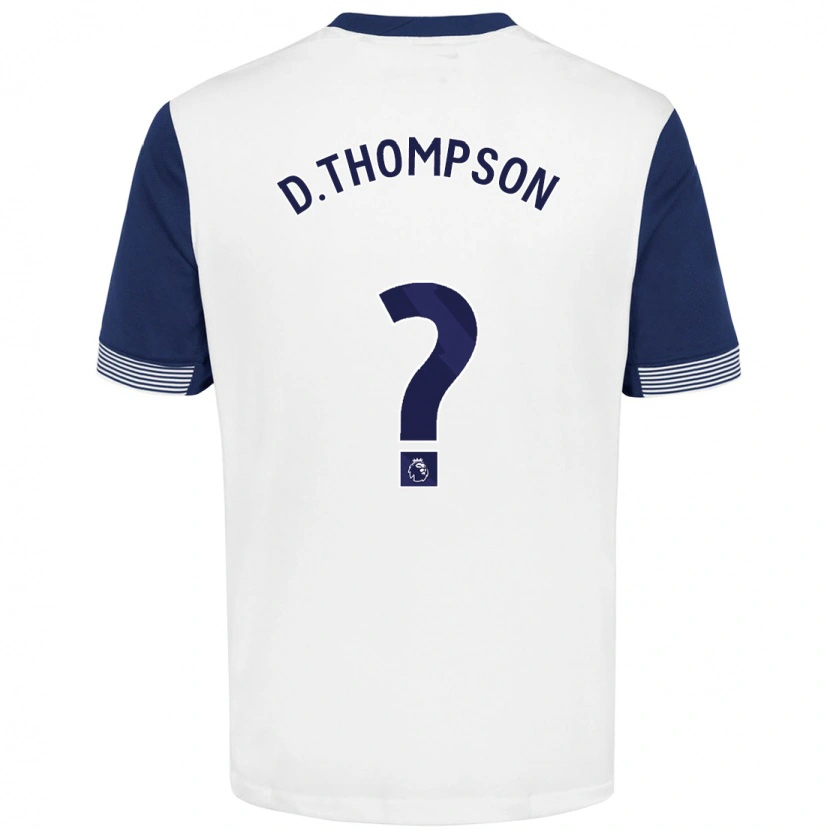 Danxen Barn Dylan Thompson #0 Vit Blå Hemmatröja Matchtröjor 2024/25 Tröjor T-Tröja