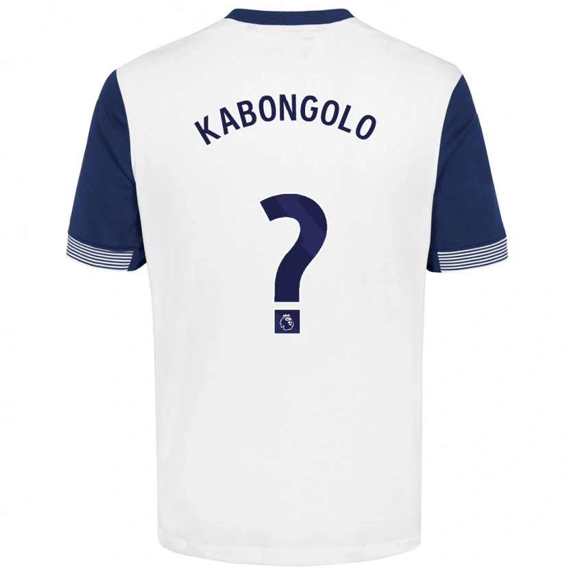 Danxen Barn Melvyn Kabongolo #0 Vit Blå Hemmatröja Matchtröjor 2024/25 Tröjor T-Tröja