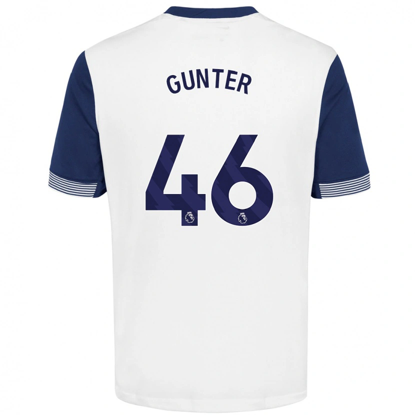 Danxen Barn Luca Gunter #46 Vit Blå Hemmatröja Matchtröjor 2024/25 Tröjor T-Tröja