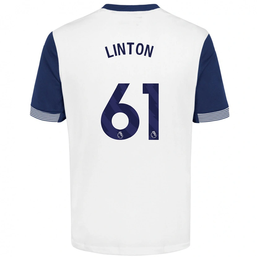 Danxen Barn Jahziah Linton #61 Vit Blå Hemmatröja Matchtröjor 2024/25 Tröjor T-Tröja