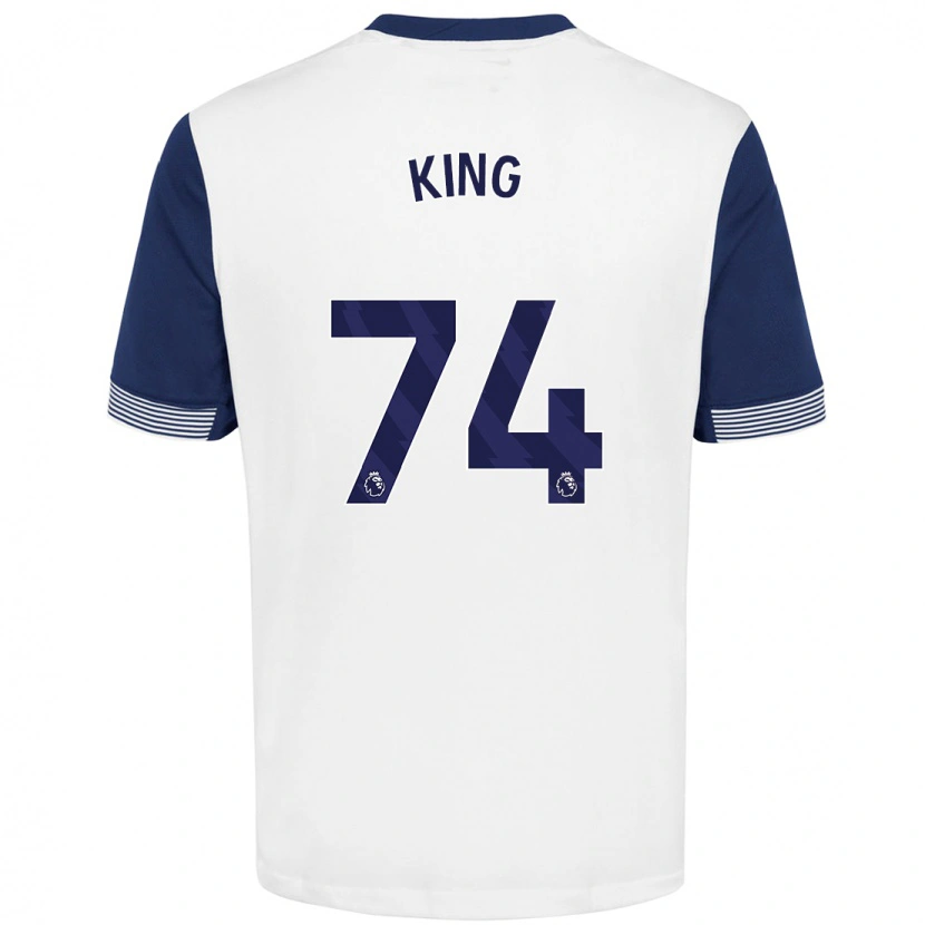 Danxen Barn Maeson King #74 Vit Blå Hemmatröja Matchtröjor 2024/25 Tröjor T-Tröja