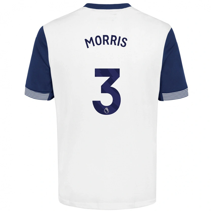Danxen Barn Ella Morris #3 Vit Blå Hemmatröja Matchtröjor 2024/25 Tröjor T-Tröja