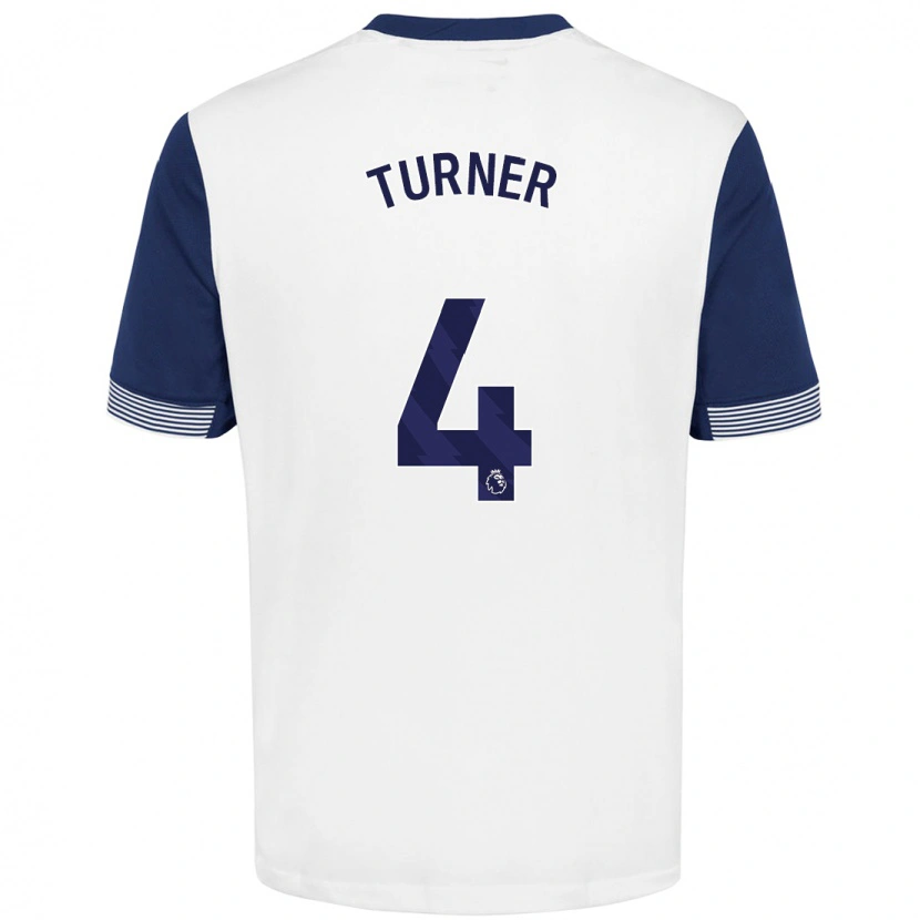 Danxen Barn Amy Turner #4 Vit Blå Hemmatröja Matchtröjor 2024/25 Tröjor T-Tröja