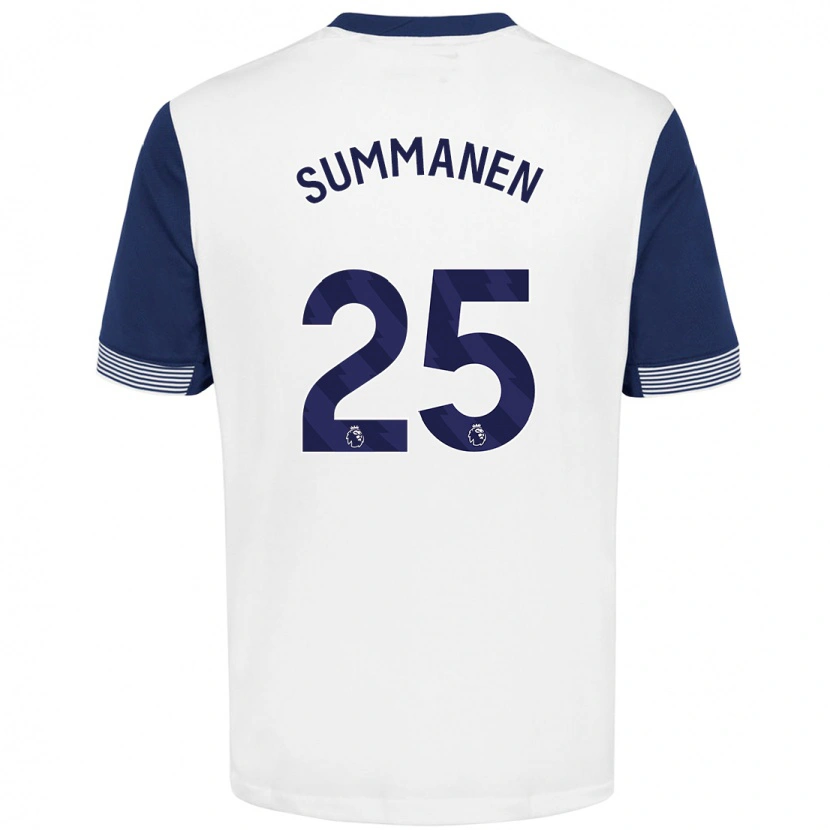 Danxen Barn Eveliina Summanen #25 Vit Blå Hemmatröja Matchtröjor 2024/25 Tröjor T-Tröja