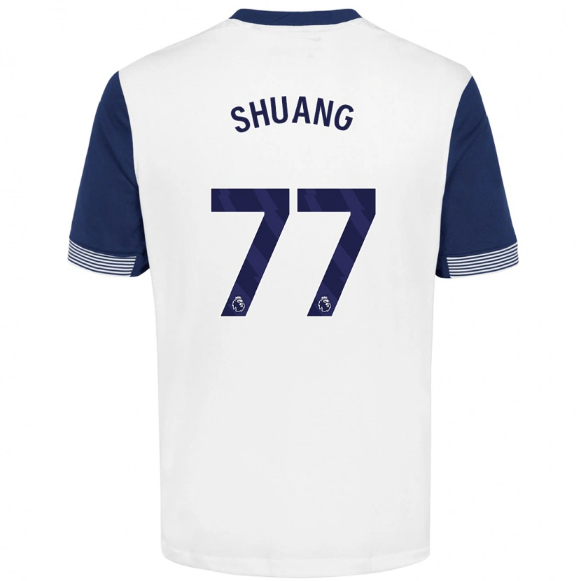 Danxen Barn Wang Shuang #77 Vit Blå Hemmatröja Matchtröjor 2024/25 Tröjor T-Tröja