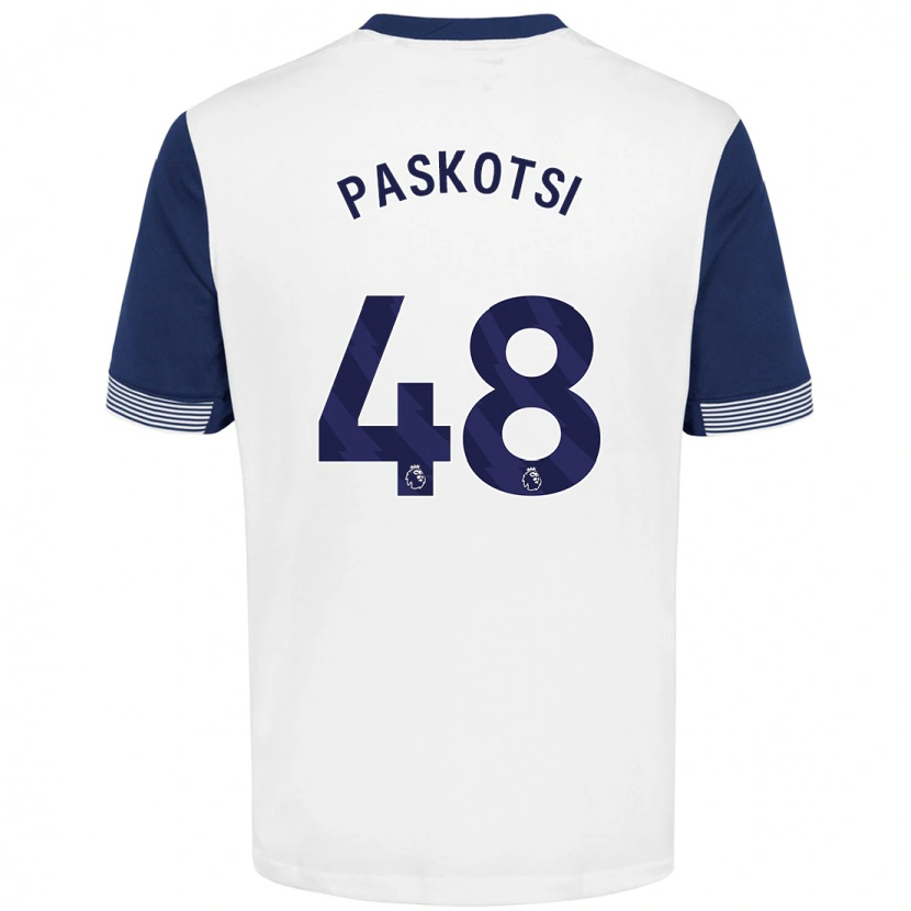 Danxen Barn Maksim Paskotsi #48 Vit Blå Hemmatröja Matchtröjor 2024/25 Tröjor T-Tröja
