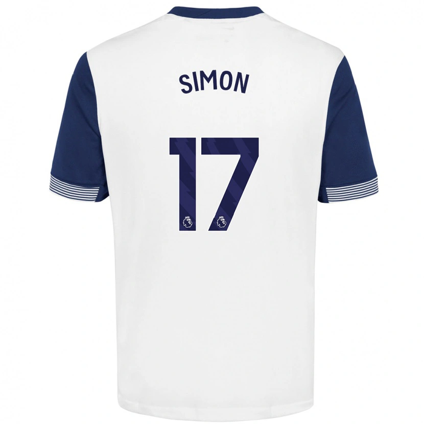 Danxen Barn Kyah Simon #17 Vit Blå Hemmatröja Matchtröjor 2024/25 Tröjor T-Tröja