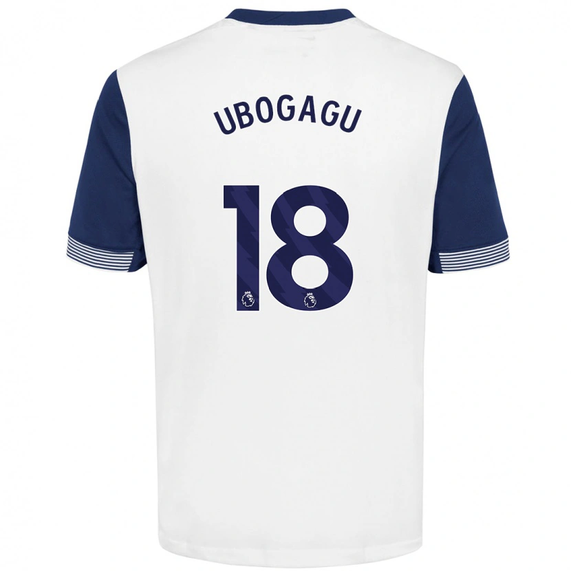 Danxen Barn Chioma Ubogagu #18 Vit Blå Hemmatröja Matchtröjor 2024/25 Tröjor T-Tröja