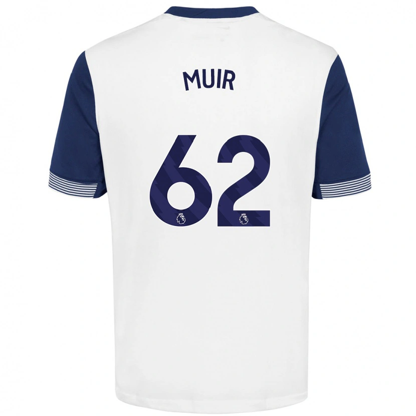 Danxen Barn Marqes Muir #62 Vit Blå Hemmatröja Matchtröjor 2024/25 Tröjor T-Tröja