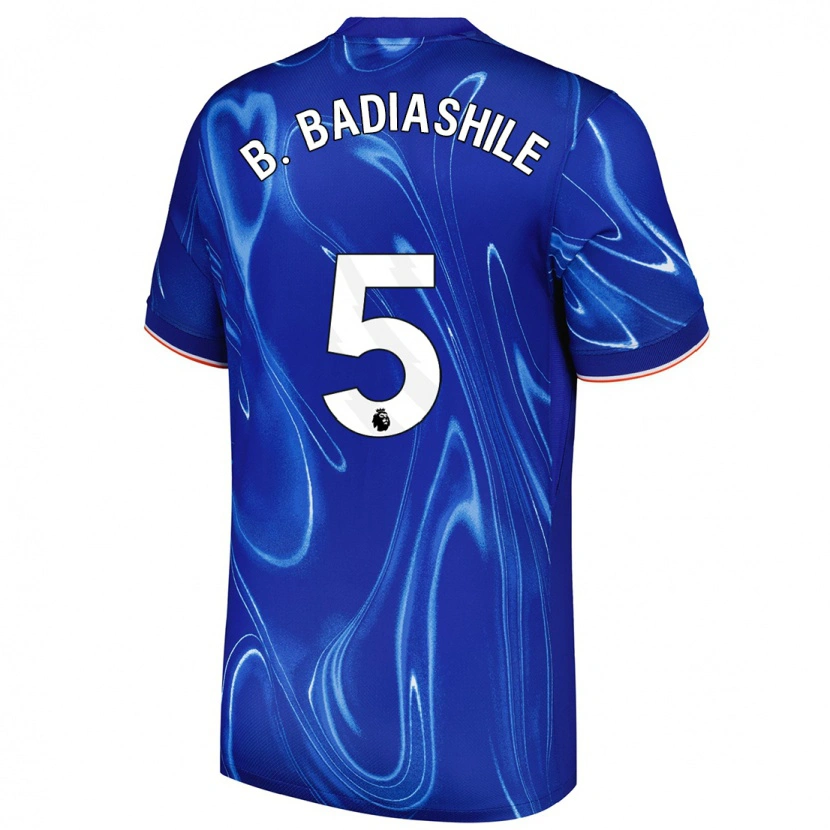 Danxen Barn Benoît Badiashile #5 Blå Vit Hemmatröja Matchtröjor 2024/25 Tröjor T-Tröja