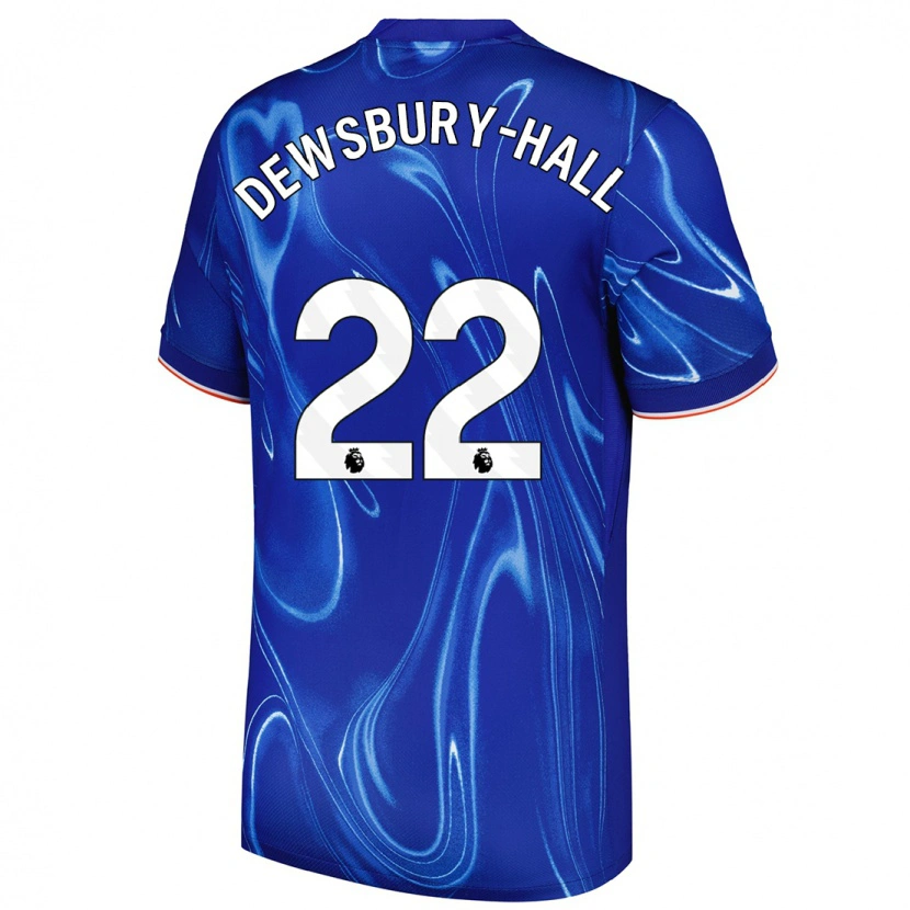 Danxen Barn Kiernan Dewsbury-Hall #22 Blå Vit Hemmatröja Matchtröjor 2024/25 Tröjor T-Tröja
