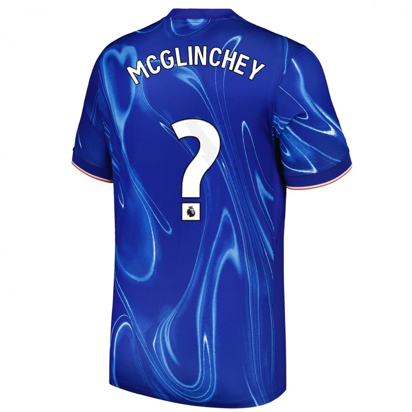 Danxen Barn Harry Mcglinchey #0 Blå Vit Hemmatröja Matchtröjor 2024/25 Tröjor T-Tröja