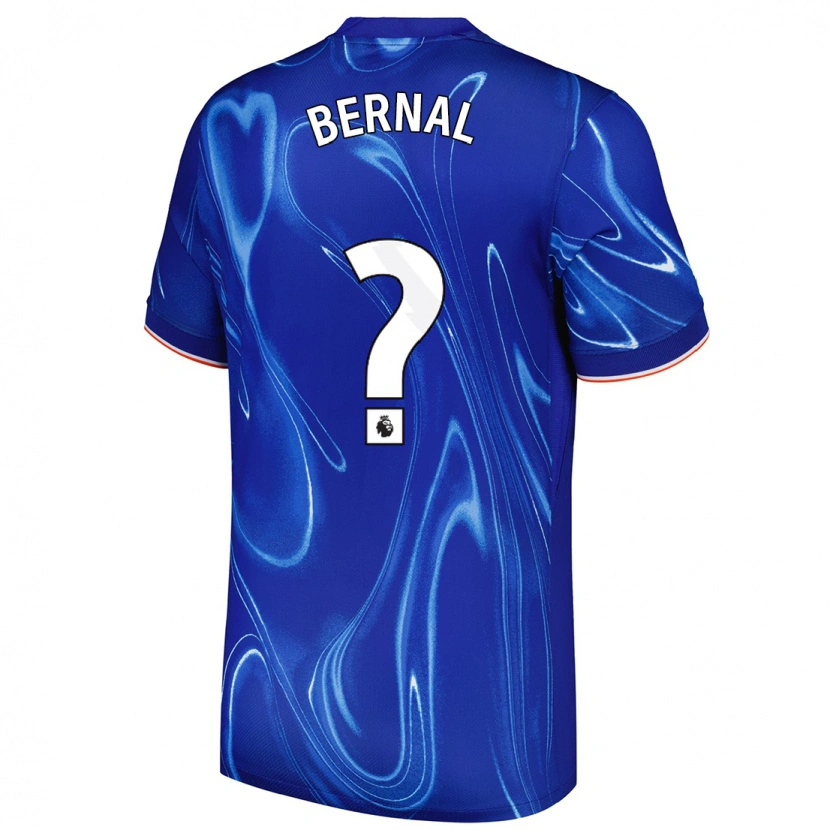 Danxen Barn Freddy Bernal #0 Blå Vit Hemmatröja Matchtröjor 2024/25 Tröjor T-Tröja