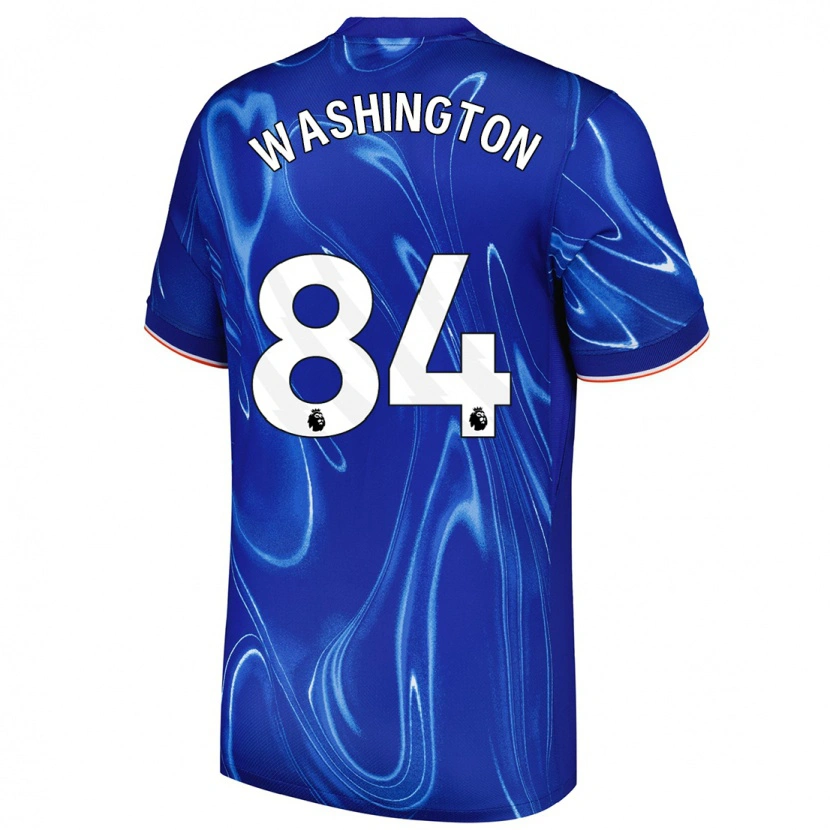 Danxen Barn Marcell Washington #84 Blå Vit Hemmatröja Matchtröjor 2024/25 Tröjor T-Tröja