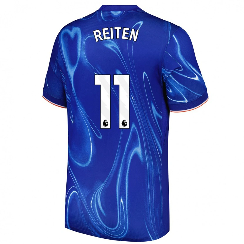 Danxen Barn Guro Reiten #11 Blå Vit Hemmatröja Matchtröjor 2024/25 Tröjor T-Tröja