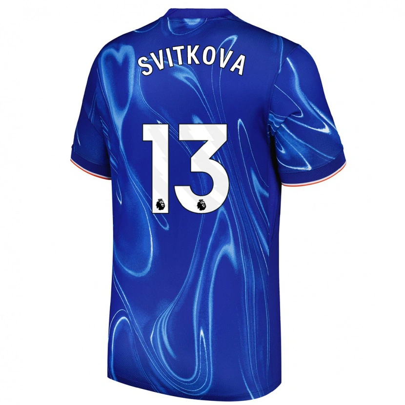 Danxen Barn Kateřina Svitková #13 Blå Vit Hemmatröja Matchtröjor 2024/25 Tröjor T-Tröja