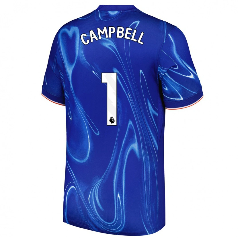 Danxen Barn Luke Campbell #1 Blå Vit Hemmatröja Matchtröjor 2024/25 Tröjor T-Tröja
